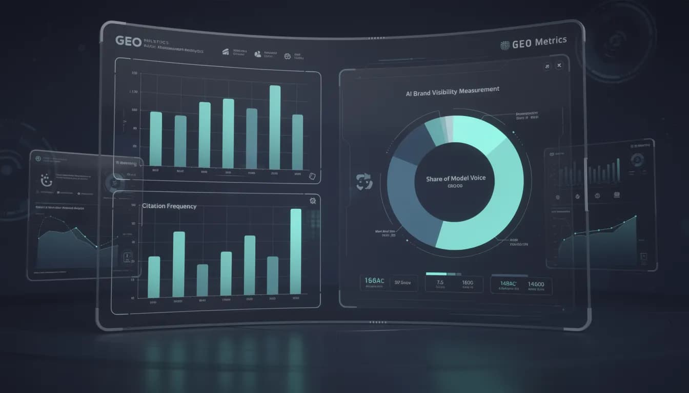 GEO metrics dashboard for AI search visibility