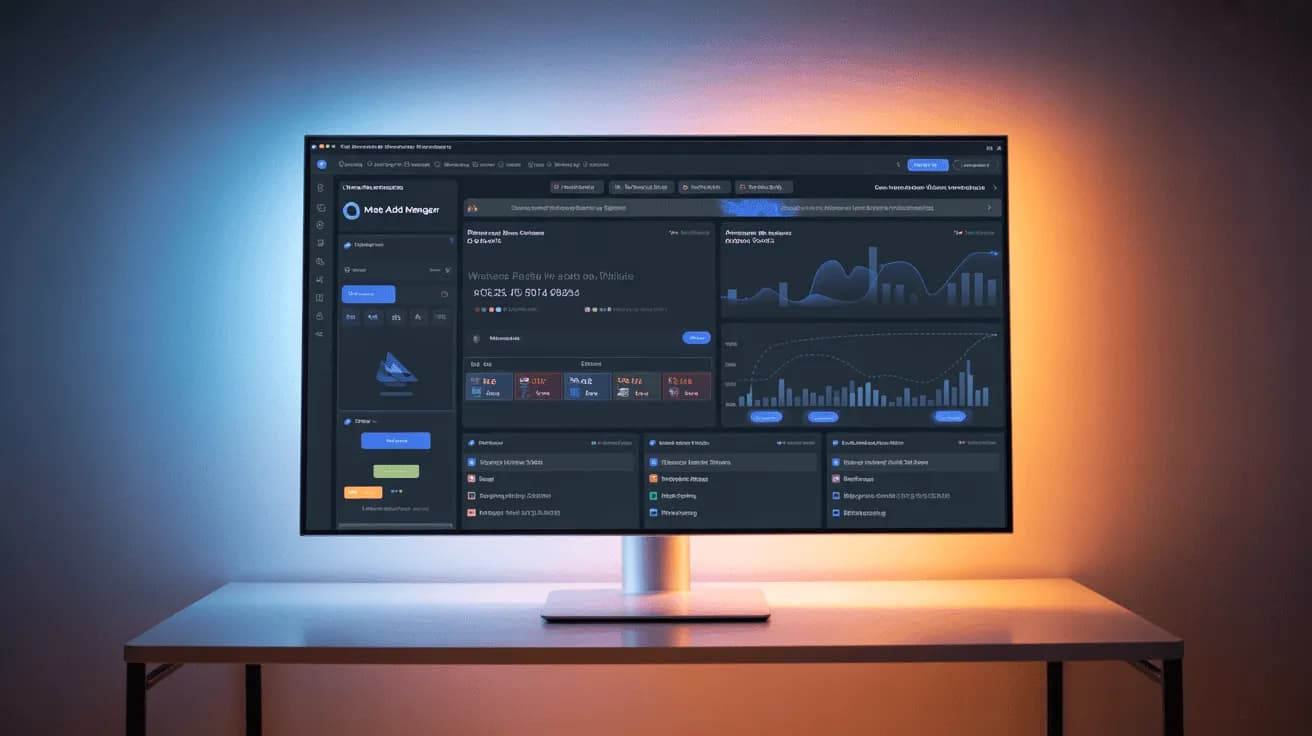 Meta Ads Manager dashboard showing audience targeting segments and campaign analytics