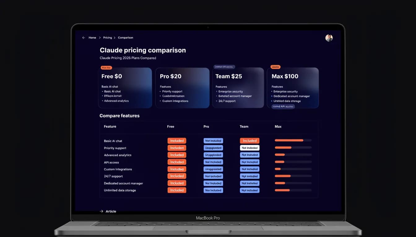 Claude Pricing Plans 2026 — Complete breakdown of Free, Pro, Team, Max, and Enterprise tiers