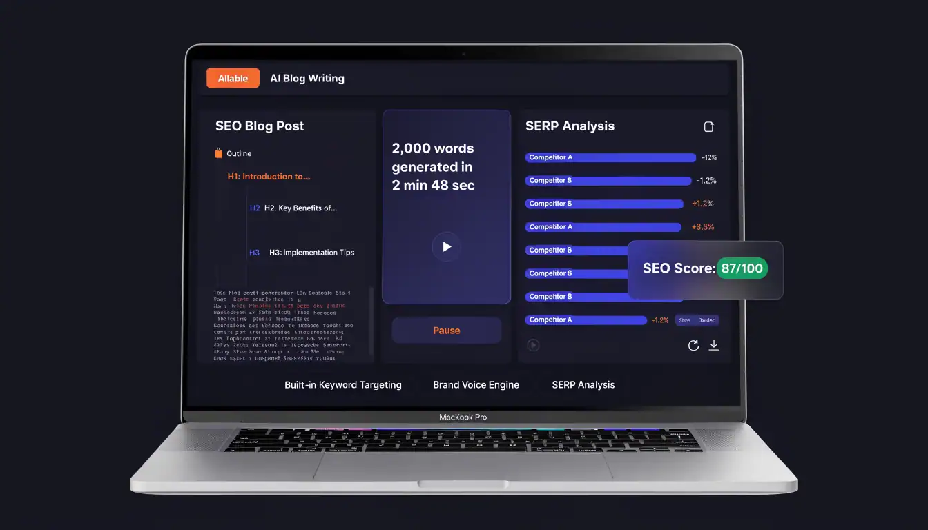 AI Blog Writing Tool — Generate SEO-Optimized Blog Posts in Minutes
